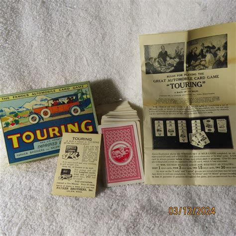 reynads card game|touring game parker brothers 1947.
